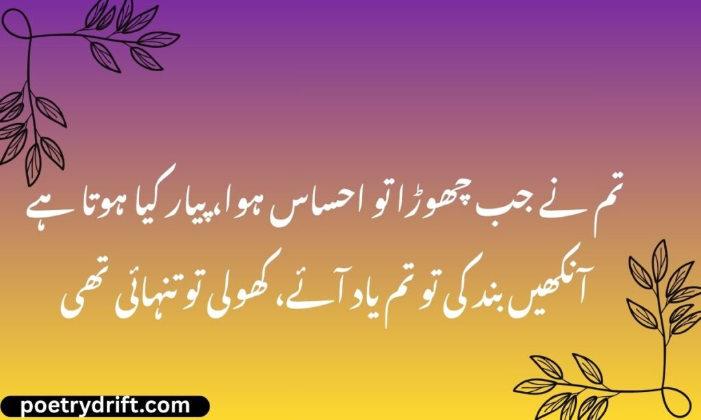 The Emotional Power of Breakup Poetry in Urdu