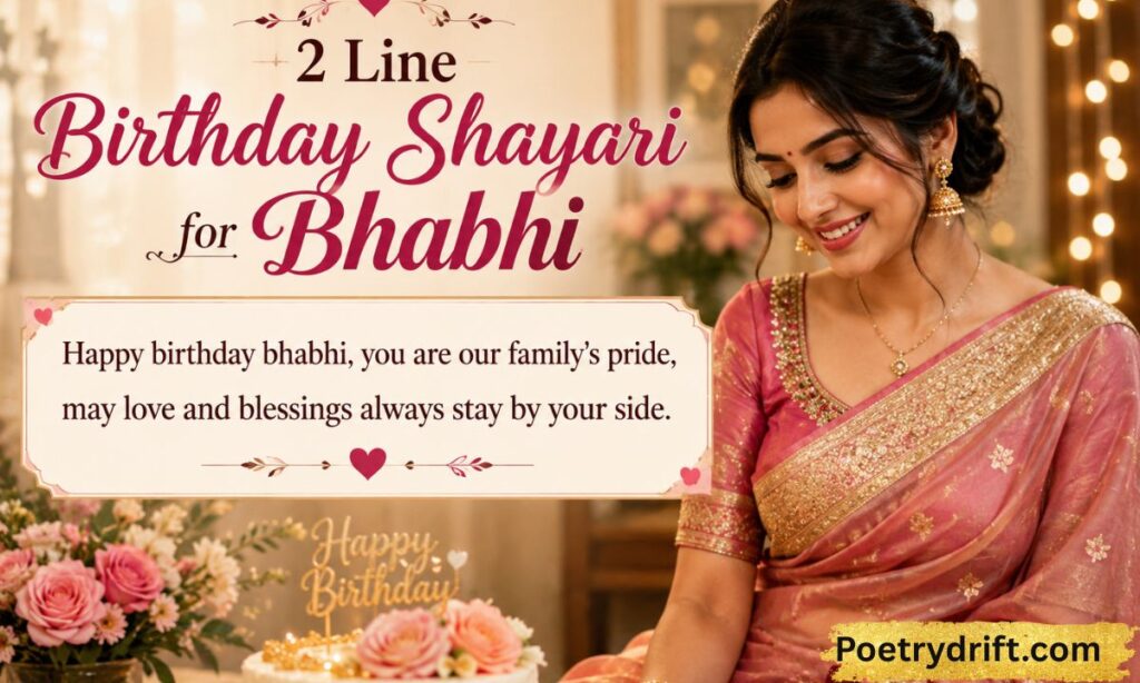 2 Line Birthday Shayari for Bhabhi