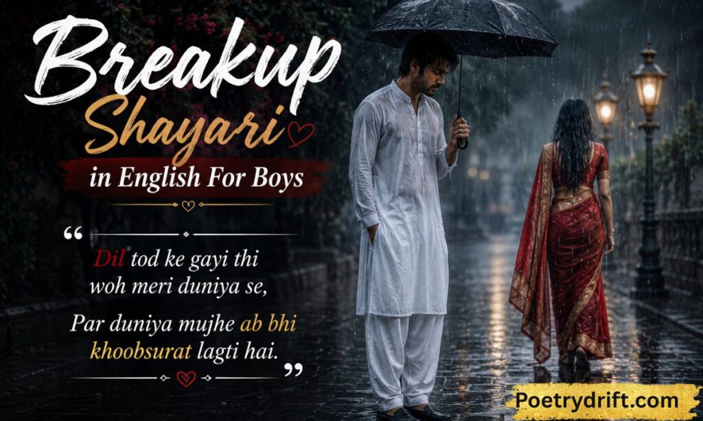 Breakup Shayari in English For Boys