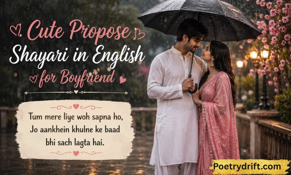 Cute Propose Shayari in English for Boyfriend