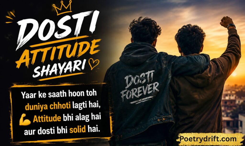 Dosti Attitude Shayari in Hindi With Emoji