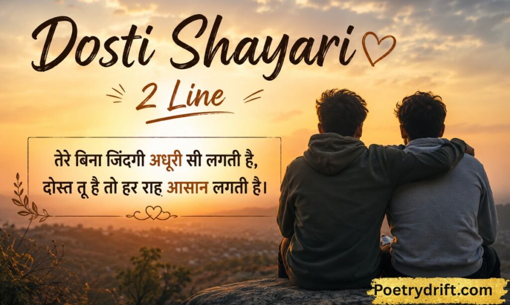 Dosti Shayari 2 Line