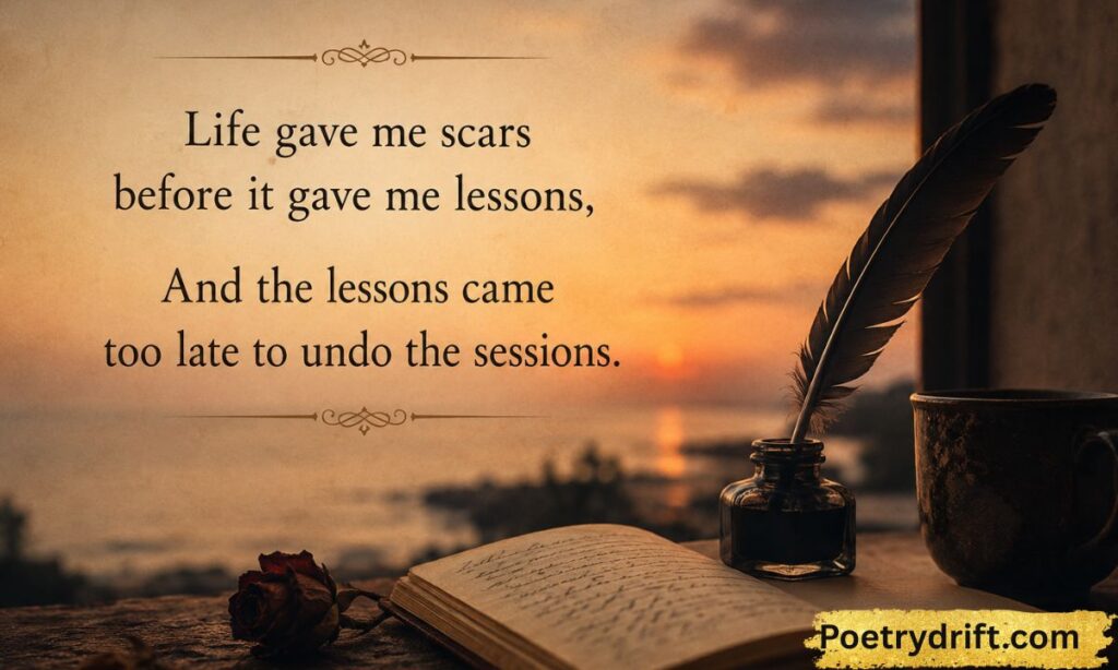 Emotional Sad 2 Line Poetry in English About Life