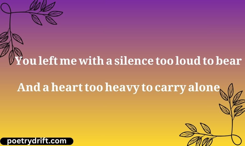 Heart Broken Poetry in English