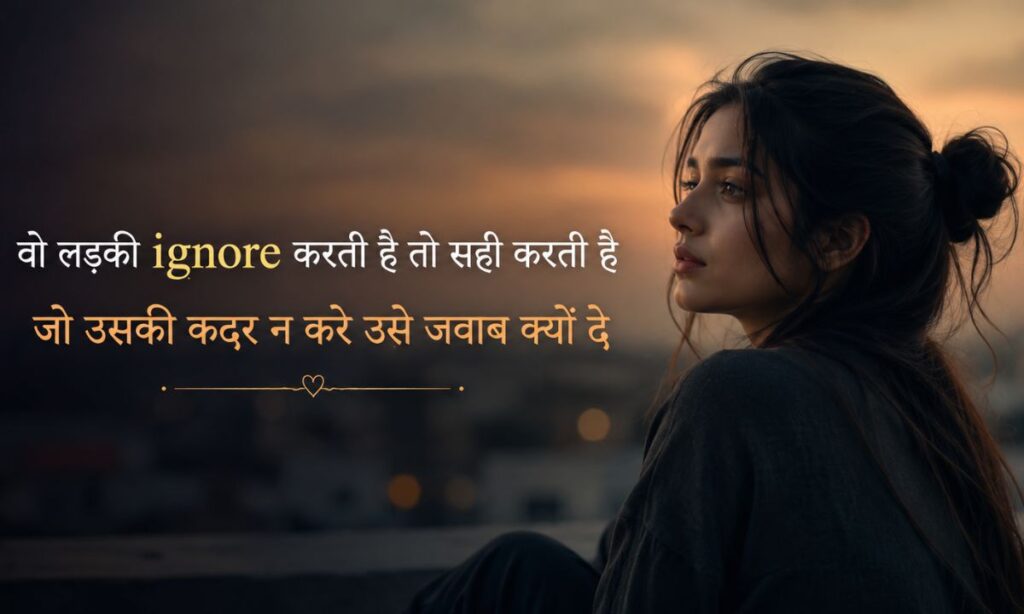 Ignore karne wali shayari hindi for girl