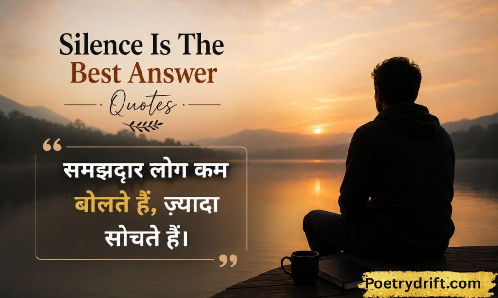 Silence Is The Best Answer Quotes