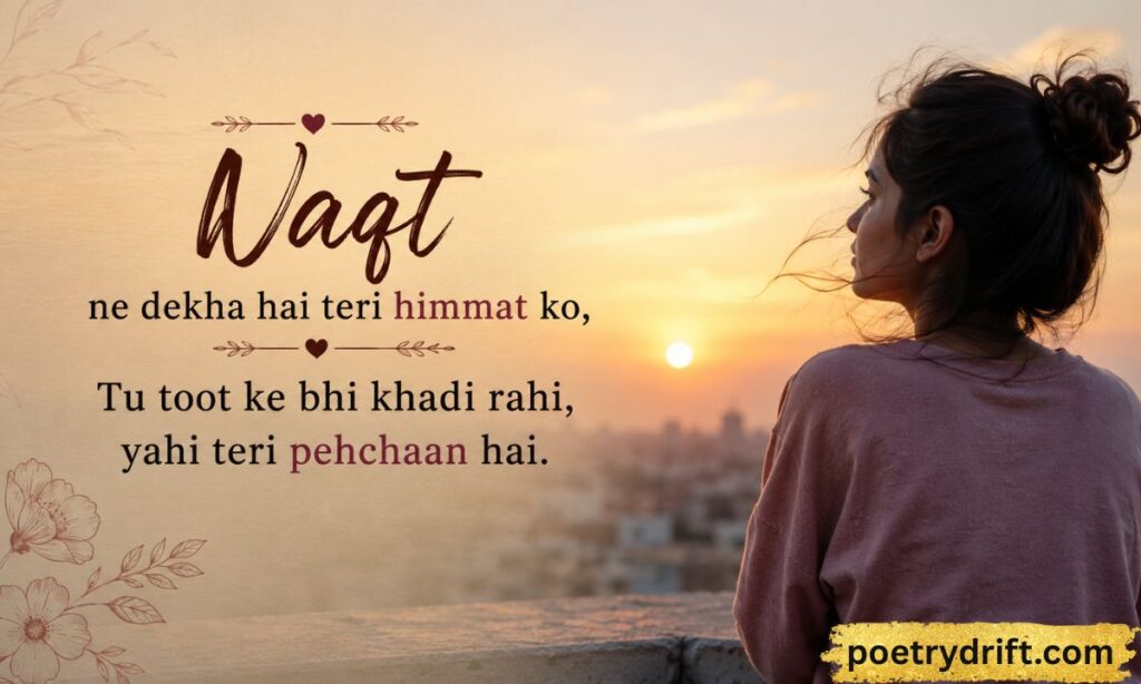 Waqt Shayari in English For Girl