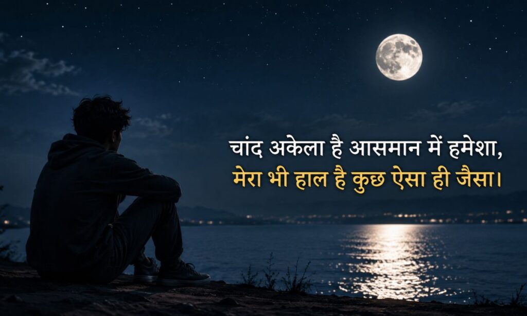 Alone Shayari 2 Lines in Hindi