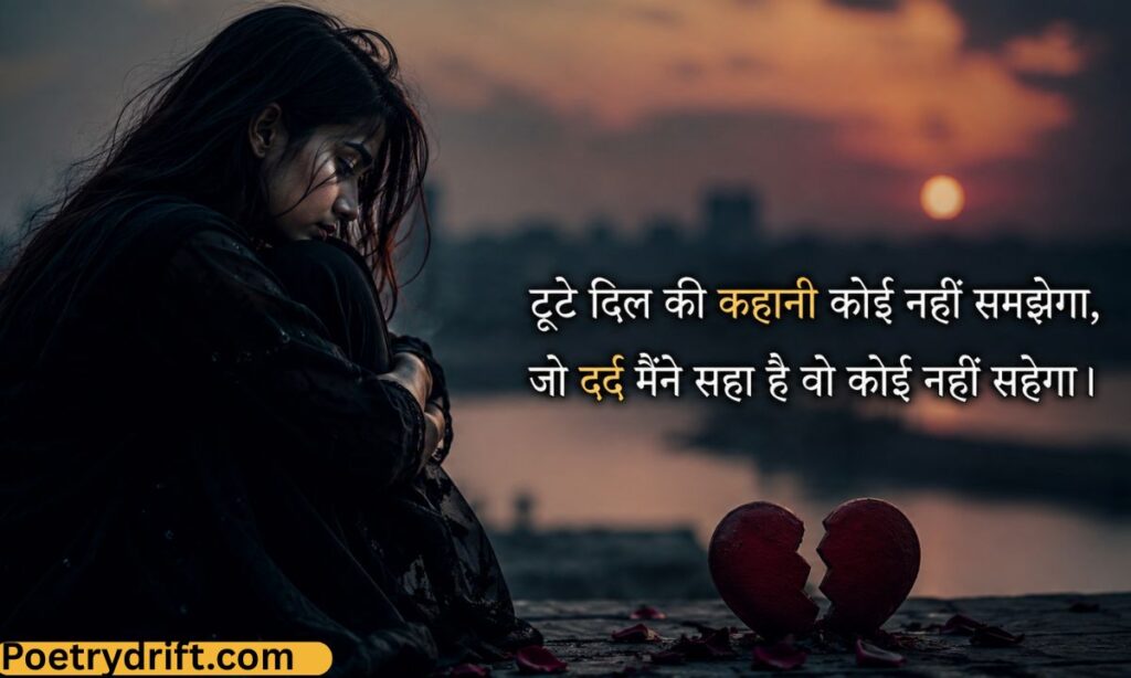 Broken Heart Shayari Girl Dil Tuta Hua Shayari