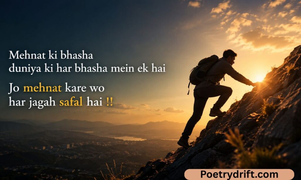 Mehnat Shayari in English