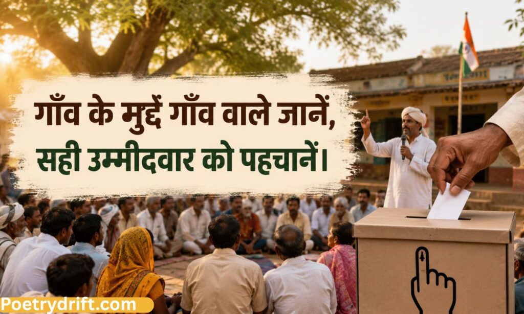 Panchayat chunav shayari in hindi