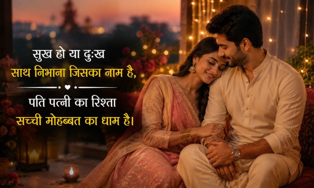 Pati Patni Heart Touch True Love Husband Wife Shayari in Hindi