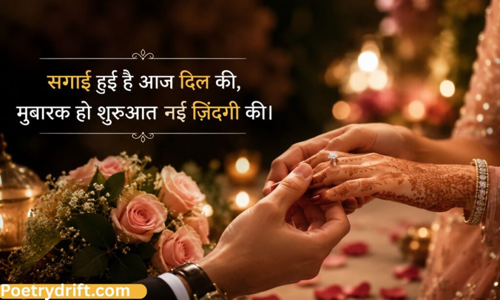 2 Line Engagement Shayari in Hindi