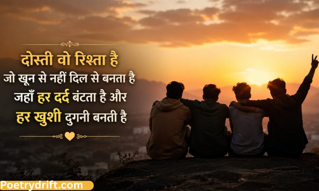 Friendship Shayari in Hindi – फ्रेंडशिप शायरी इन हिंदी