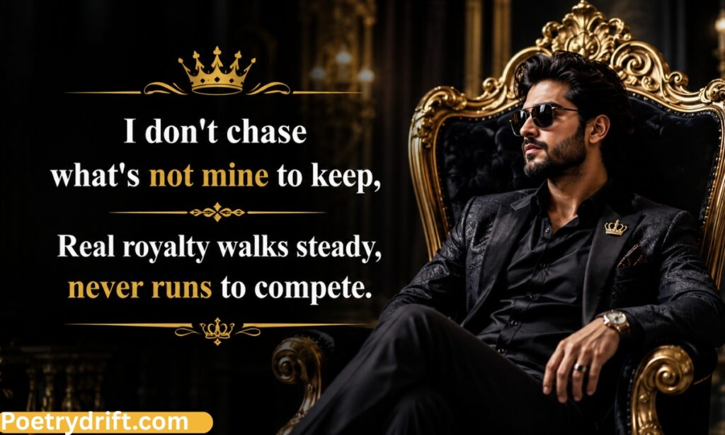 Royal attitude Status in English 2 line