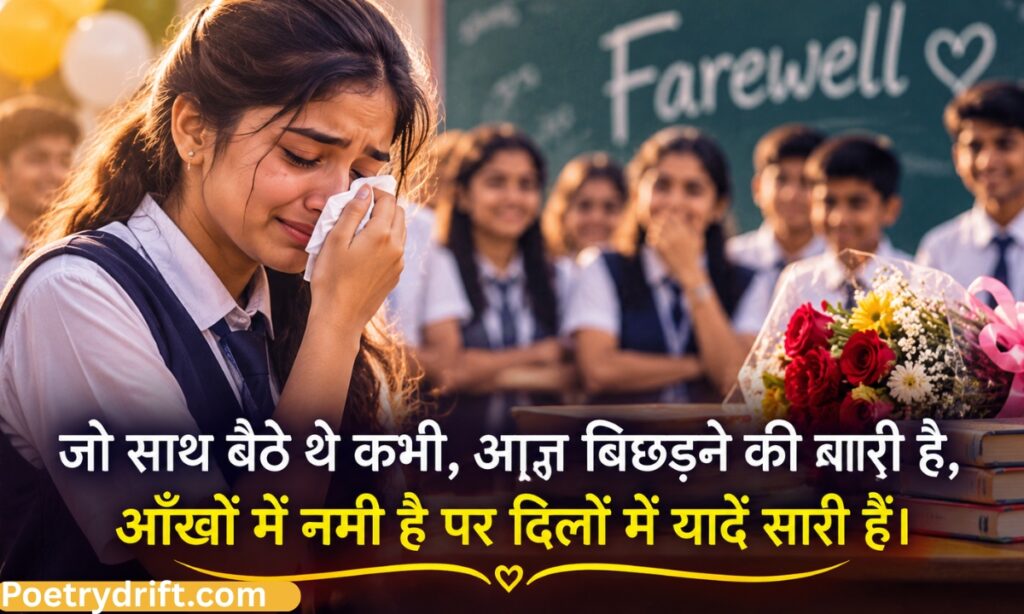 स्कूल, कॉलेज, शिक्षक, या 12वीं कक्षा की विदाई समारोह पर भावुक भाषण शायरी