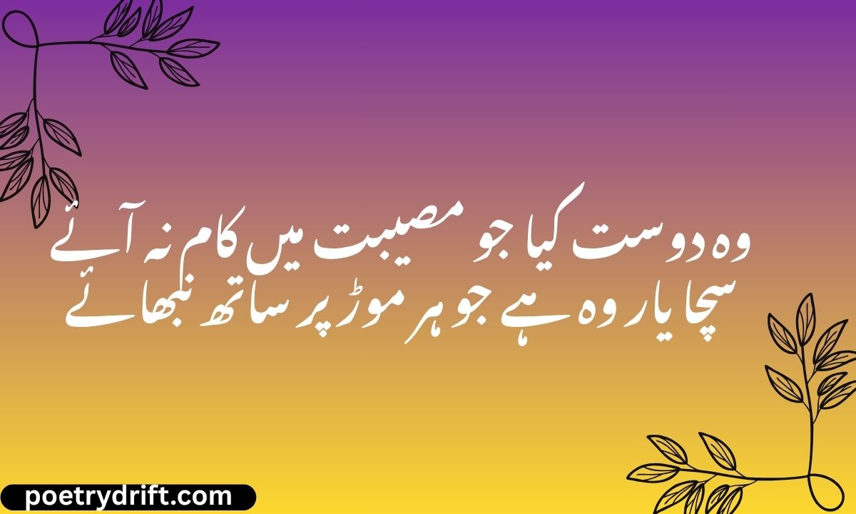 Friendship Poetry in Urdu – 2 Lines Dosti Poetry for Best Friends (1)