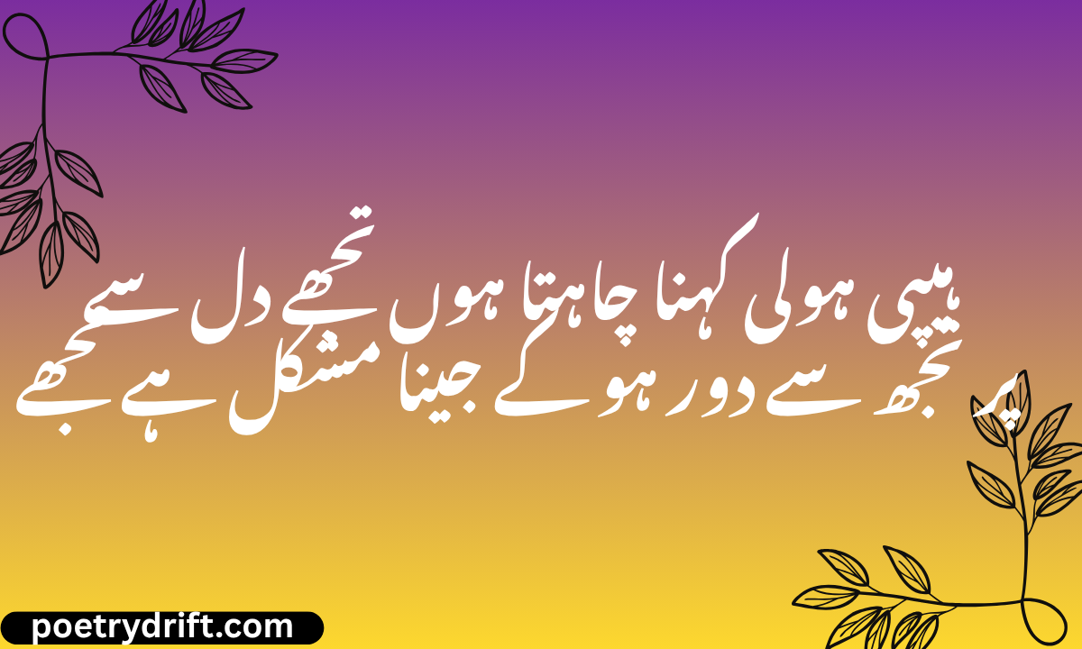 Happy Holi Sad Shayari in Hindi