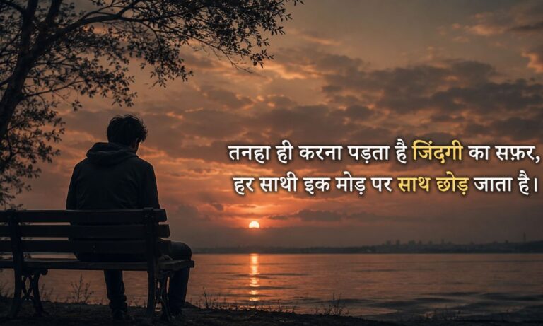 132+ Heart Touching 2 Line Zindagi Shayari in Hindi (2026) Emotional & Sad Life Shayari