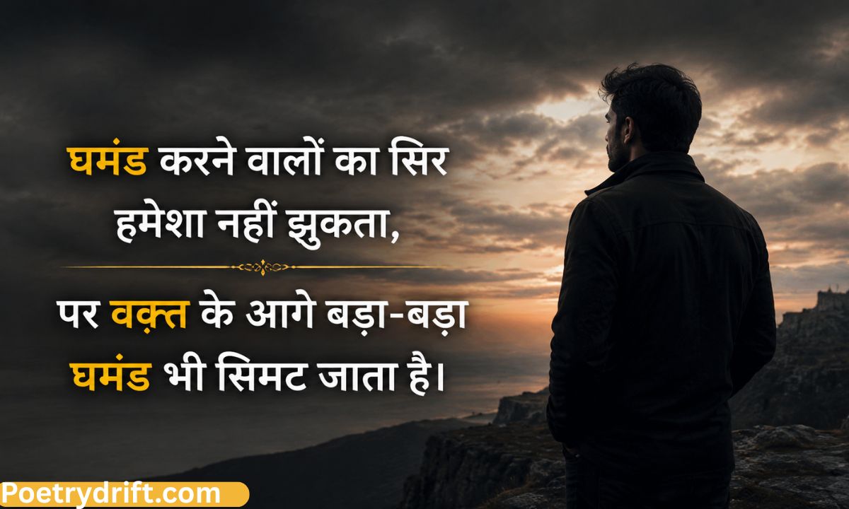 267+ Best Ghamand Shayari in Hindi & English (2026) _ Attitude, Ego & Pride