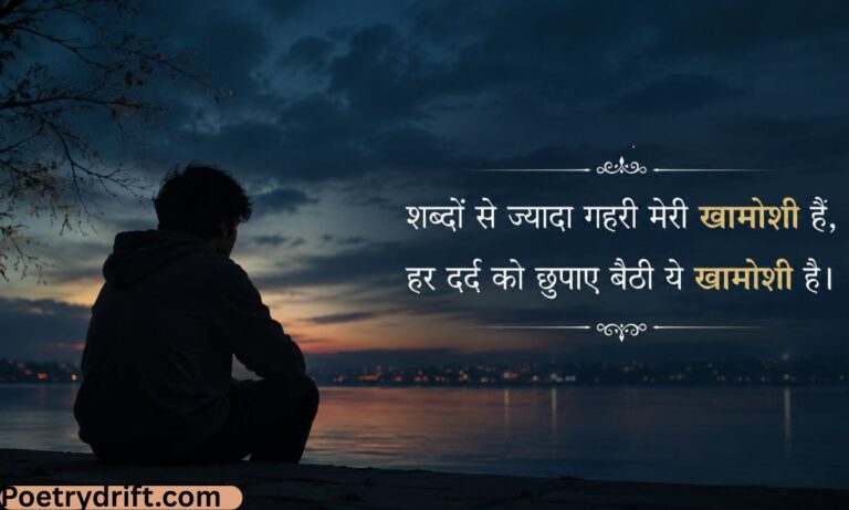 92+ Best Khamoshi Shayari in Hindi (2026) _ दिल छू लेने वाली खामोशी शायरी