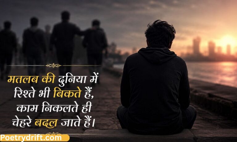 Best 141+ Matlabi Rishte Dhoka Shayari in Hindi (2026) _ मतलबी रिश्ते और धोखा शायरी