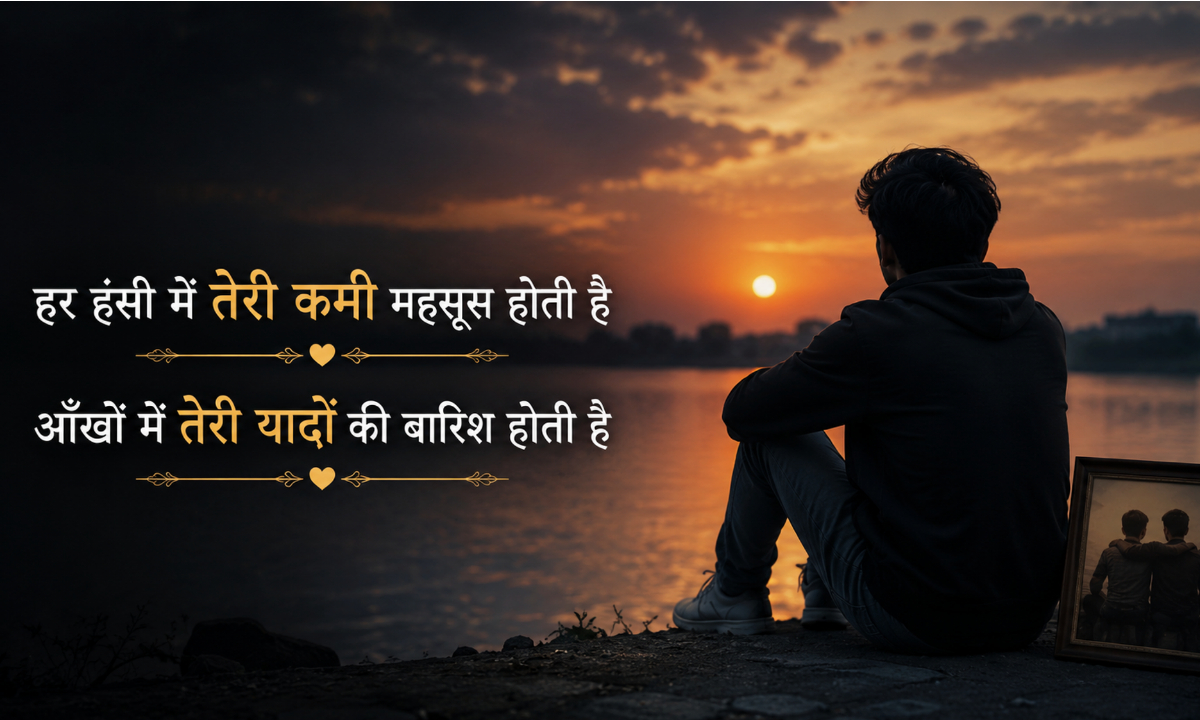 Best 178+ Miss You Bhai Shayari in Hindi _ Heart-Touching Brother Sad Shayari (2026)