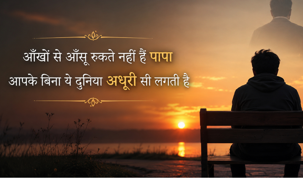 Best 184+ Miss You Papa Shayari in Hindi _ Heart-Touching Father Shayari (2026)