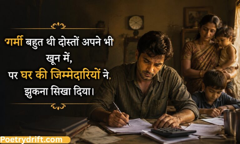 191+ घर की जिम्मेदारी पर शायरी _ Ghar Ki Jimmedari Shayari (2026)