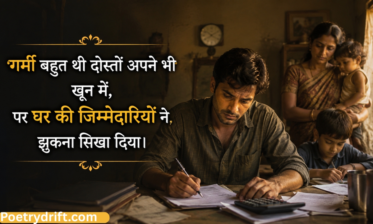 191+ घर की जिम्मेदारी पर शायरी _ Ghar Ki Jimmedari Shayari (2026)