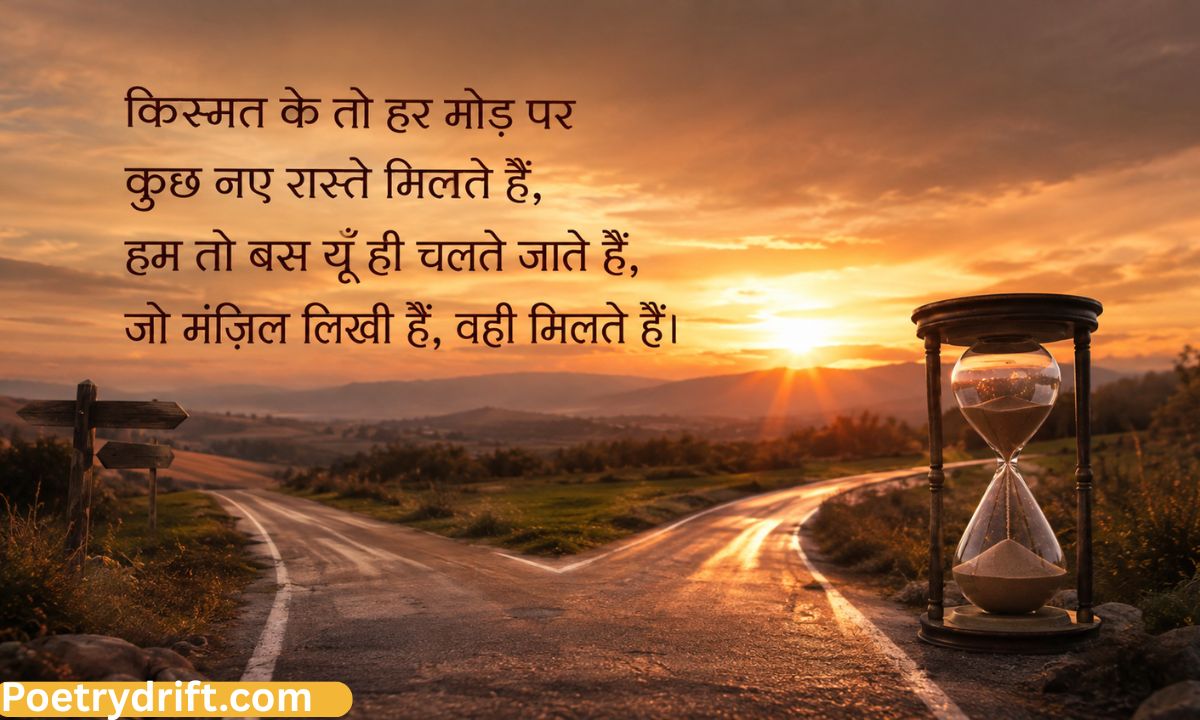 Best 196+ Kismat Shayari in Hindi (2026) _ किस्मत पर दिल छू लेने वाली शायरी